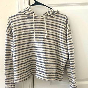 Striped Cropped Hoodie